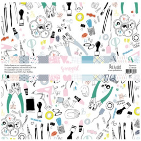 Набор бумаги Scrapgirl 30х30 см 14 листов Polkadot