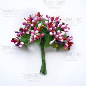  Набор декоративных веточек, розовый микс, 12 шт от Фабрика Декора