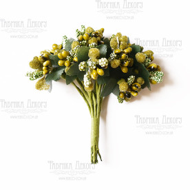  Набір декоративних гілочок, оливкові, 12 шт від Фабрика Декору