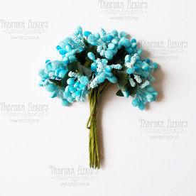 Набор декоративных веточек, голубые, 12 шт от Фабрика Декора