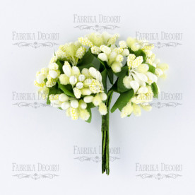  Набор декоративных веточек, кремовые, 12 шт от Фабрика Декора