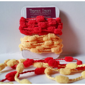 Набір тасьми з помпонами TPYR Фабрика Декору