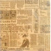 Лист крафт бумаги 30Х30 с рисунком Газета, 70 г/м2, Фабрика Декора