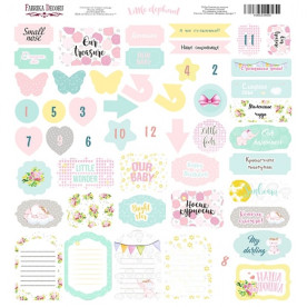 Лист з висічками "Little elefant", 30,5 * 30,5 см від Фабрика Декору