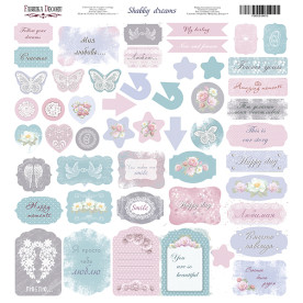 Лист з висічками "Shabby dreams", 30,5 * 30,5 см від Фабрика Декору