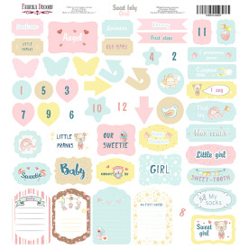 Лист з висічками "Sweet baby girl", 30,5 * 30,5 см від Фабрика Декору