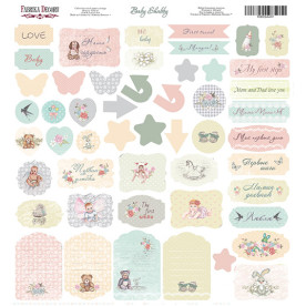 Лист с высечками "Baby Shabby", 30,5*30,5 см от Фабрика Декора