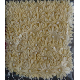 Набор кремовых цветочков на стебле, 10 шт.