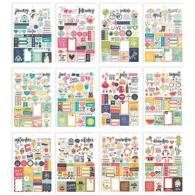Набір наклейок Planner Essentials 13х20 см 12 аркушів Carpe Diem Simple Stories