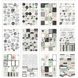 Набор наклеек для планеров Carpe Diem Beautiful A5 12 листов от Simple Stories