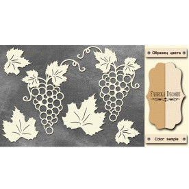 Набор чипбордов Виноград, 10*15 см, крафт-молочный от Фабрика Декора