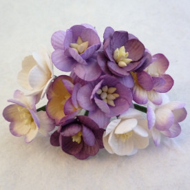 Набор цветов вишни в сиреневых тонах, 5 шт.