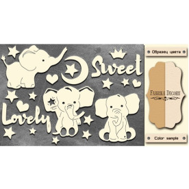 Набір чіпбордов My little baby boy-2, 10 * 15 см, крафт-молочний від Фабрика Декору