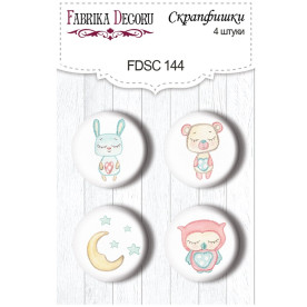 Набор скрапфишек Sweet baby girl, 4 шт , 25 мм от Фабрика Декора