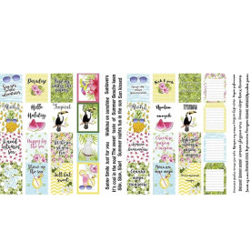 Набор полос с картинками для декорирования (ru+eng) "Tropical Paradise" от Фабрика Декора