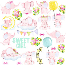 Лист с картинками для вырезания "Little elephant", 30*30 см, Фабрика Декора