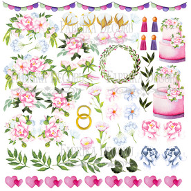 Лист для вырезания "Wedding of our dream", 30*30 см от Фабрика Декора