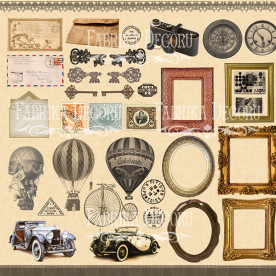 Лист с картинками для вырезания "Shabby memory", 30*30 см от Фабрика Декора