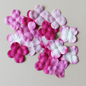 Набор гортензии в розовых тонах 10 шт., 25 мм.