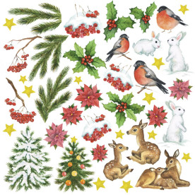 Лист з картинками для вирізання "Smile of winter", 30 * 30 см від Фабрика Декору