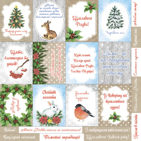 Набір смуг для декорування "Smile of winter" (ukr), 30 * 30 см від Фабрика Декору