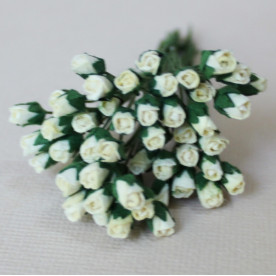 Набор бутонов роз цвета слоновой кости, 4-5 мм, 10 шт.