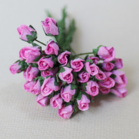 Набор бутонов роз розового цвета,4-5 мм, 10 шт.