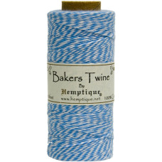 Двухслойный хлопковый шнур Baker's Twine, 1м, синий, Hemptique