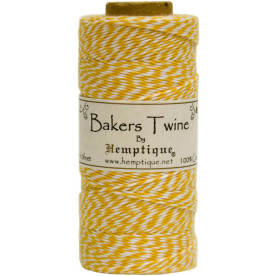 Двухслойный хлопковый шнур Baker's Twine, 1 м, желтый, Hemptique