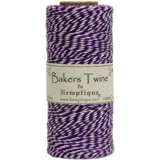 Двухслойный хлопковый шнур Baker's Twine, 1 м, фиолетовый, Hemptique