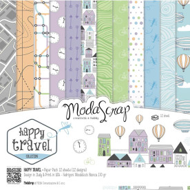 Набор скрапбумаги Happy Travel 30х30 12 листов ModaScrap