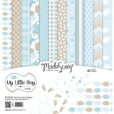 Набор бумаги для скрапбукинга My Little Boy 30х30 12 листов ModaScrap