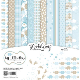 Набір паперу для скрапбукінгу My Little Boy 30х30 12 аркушів ModaScrap