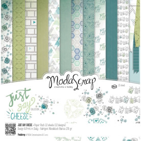 Набір паперу для скрапбукінгу Just Say Cheese 30х30 12 аркушів ModaScrap