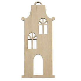 Фігурка для розфарбовування дерев'яна Будиночок 15х6,5 см Rosa talent