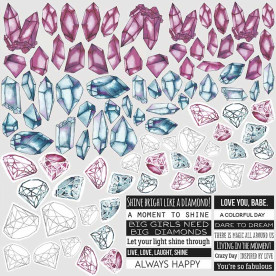 Лист с картинками для вырезания №2 (eng) "Brilliant" от Фабрика Декору