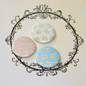 Набір значків-фішок Шеббі горошок, 3 шт.