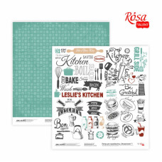 Двусторонняя бумага «Recipe book» 7, 30*30 см от Rosa Talent