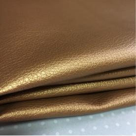 Текстурна палітурна екошкіра старе золото з перламутром 50х70 см