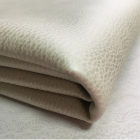 Текстурна палітурна екошкіра, колір білий з перламутром 50х70 см