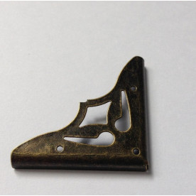 Куточок накладної металевий, колір стара латунь, 35 * 5 мм, 1 шт