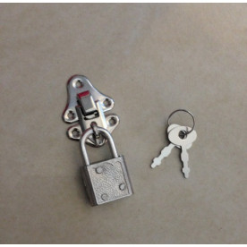 Замочек и ключ (2 шт) для альбома, цвет никель, 1 набор
