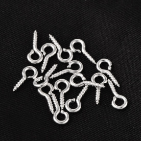 Металлический держатель для бутылочек, цвет серебро, 8х4 мм, 10 шт