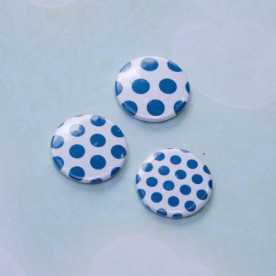 Набір значків-фішок Сині горошки №1, 3 шт.