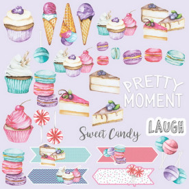 Лист з картинками для вирізання №2 (en) "Candy shop" від Фабрика Декору