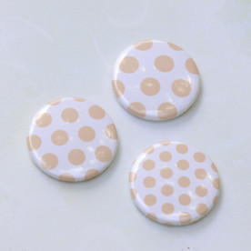 Набір значків-фішок Рожеві горошки №1, 3 шт. 