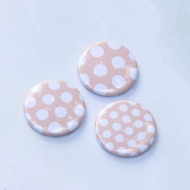 Набір значків-фішок Рожеві горошки №2, 3 шт.