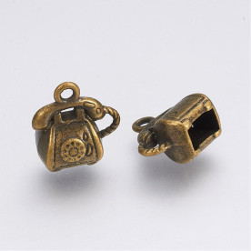 Металева підвіска Ретро телефон, антична бронза, 14 * 13,5 * 8 мм, 1 шт