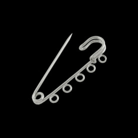 Декоративна шпилька з отворами для підвісок, колір платина, 16 * 50 мм, 1 шт