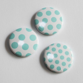 Набір значків-фішок Блакитні горошки №1, 3 шт.